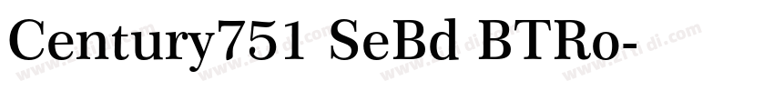 Century751 SeBd BTRo字体转换